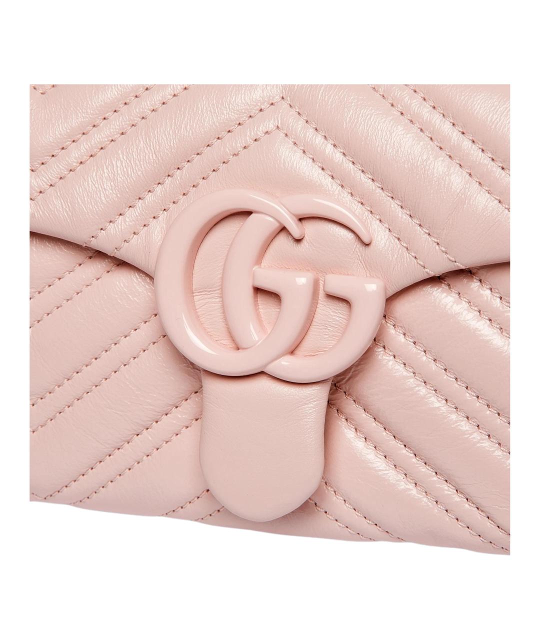 GUCCI Розовая кожаная сумка через плечо, фото 5