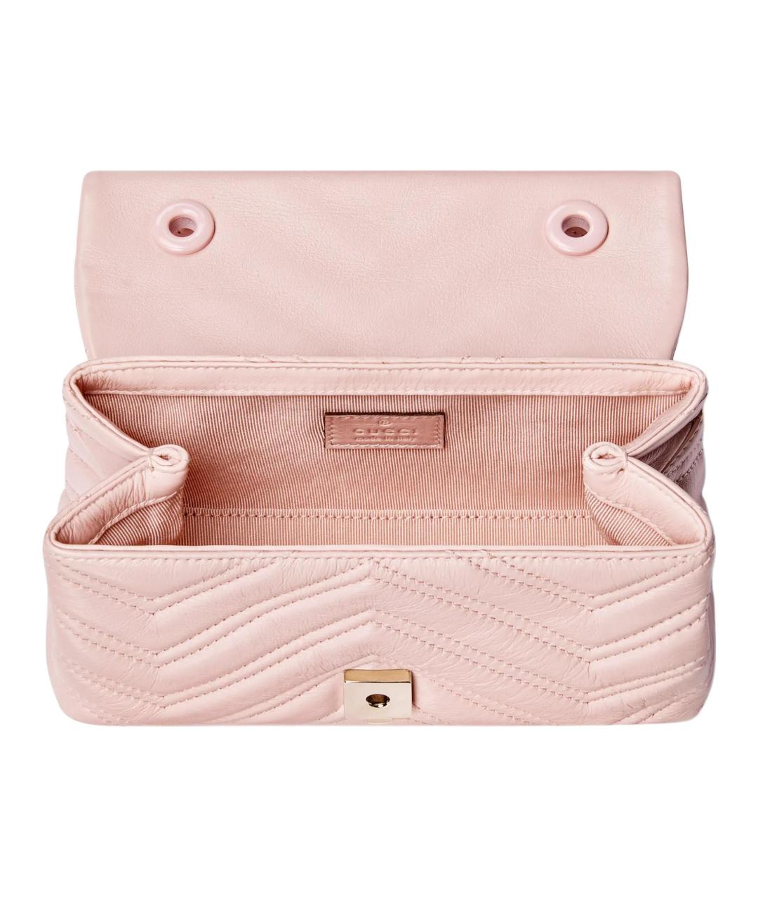 GUCCI Розовая кожаная сумка через плечо, фото 4