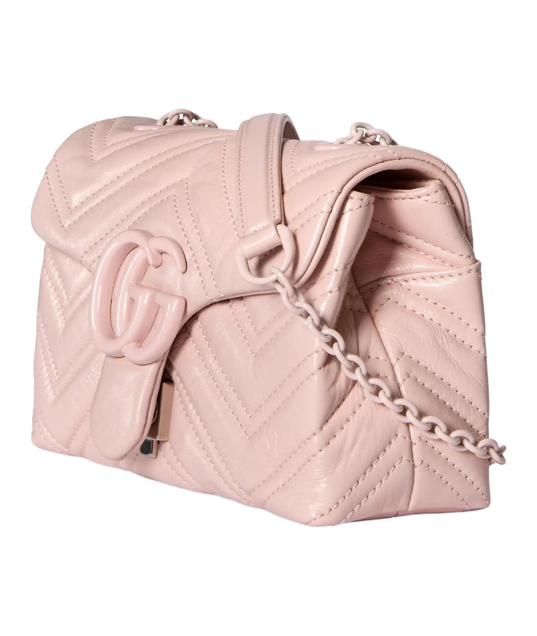 GUCCI Розовая кожаная сумка через плечо, фото 2