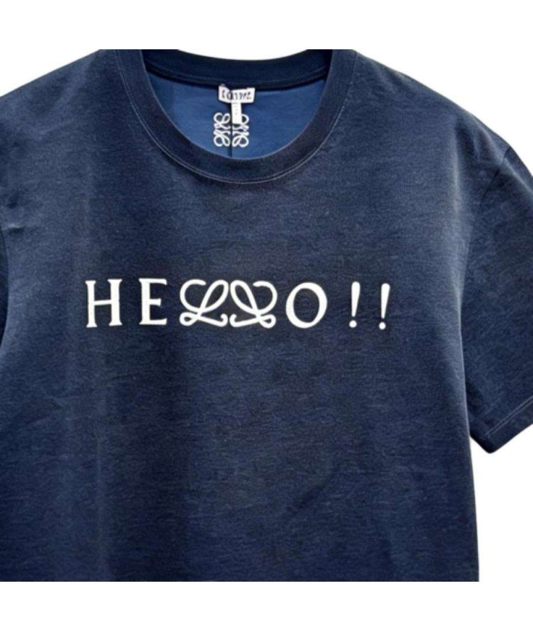 LOEWE Темно-синяя футболка, фото 5