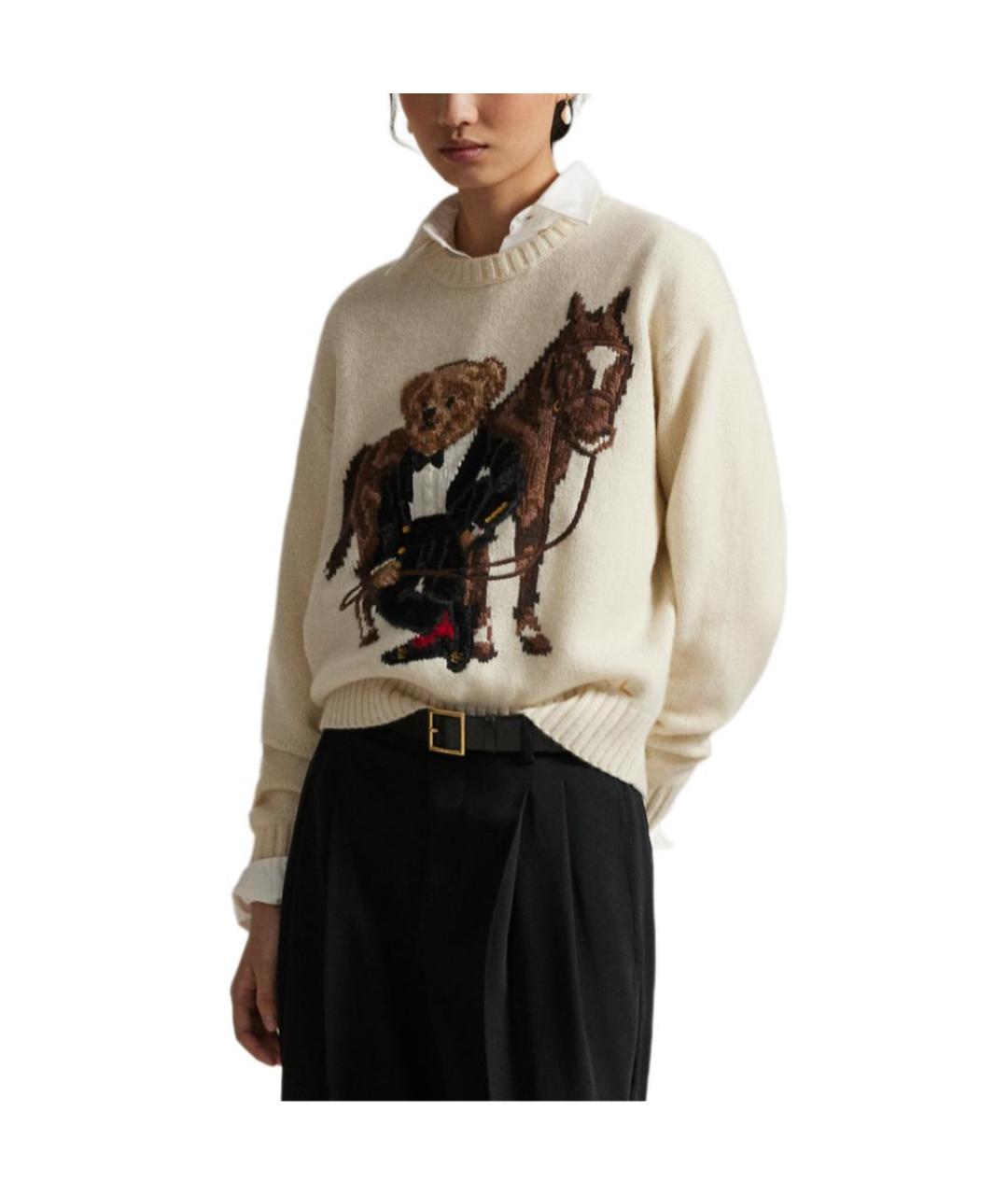 POLO RALPH LAUREN Бежевый джемпер / свитер, фото 4