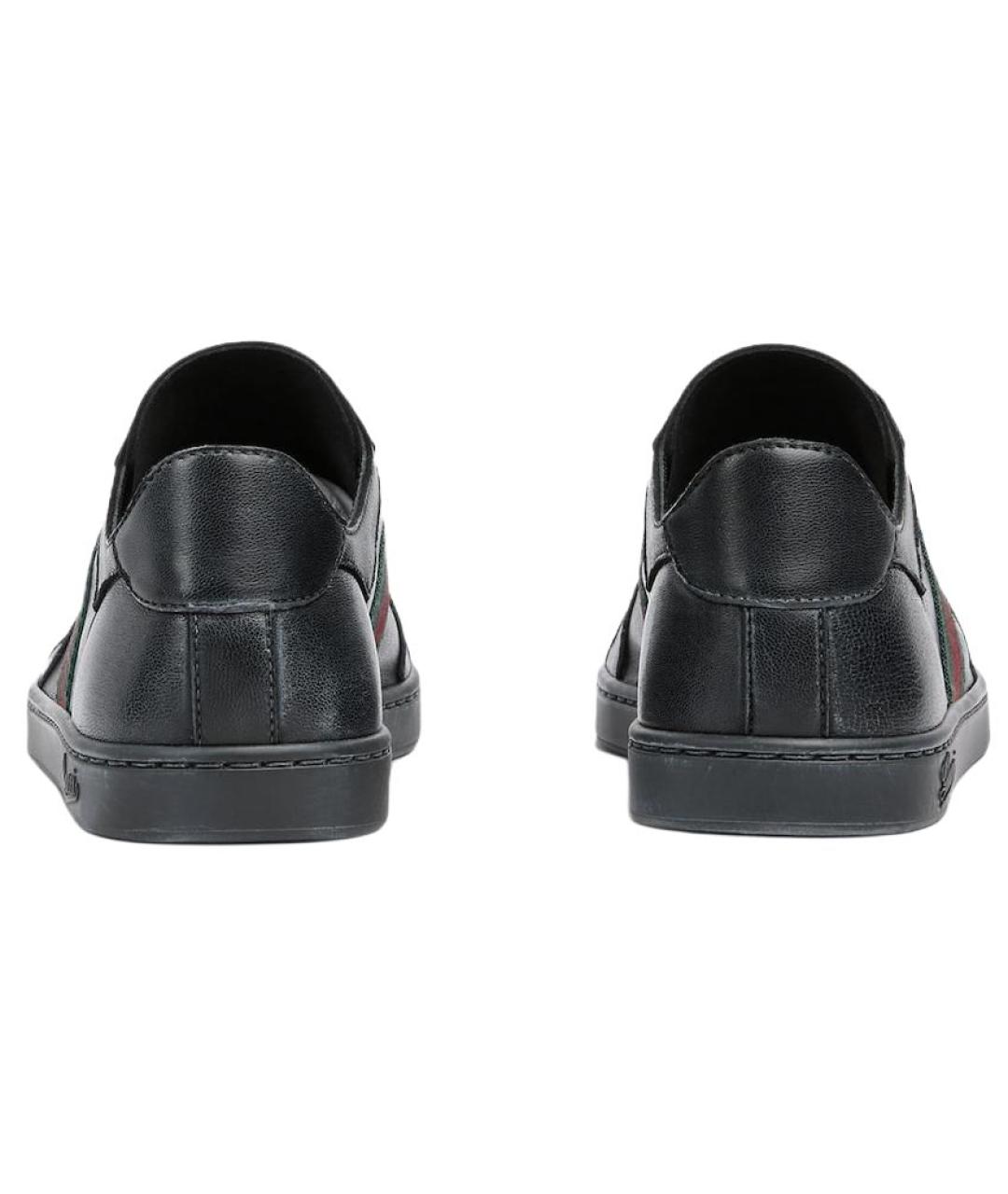 GUCCI Черные кожаные кроссовки, фото 5