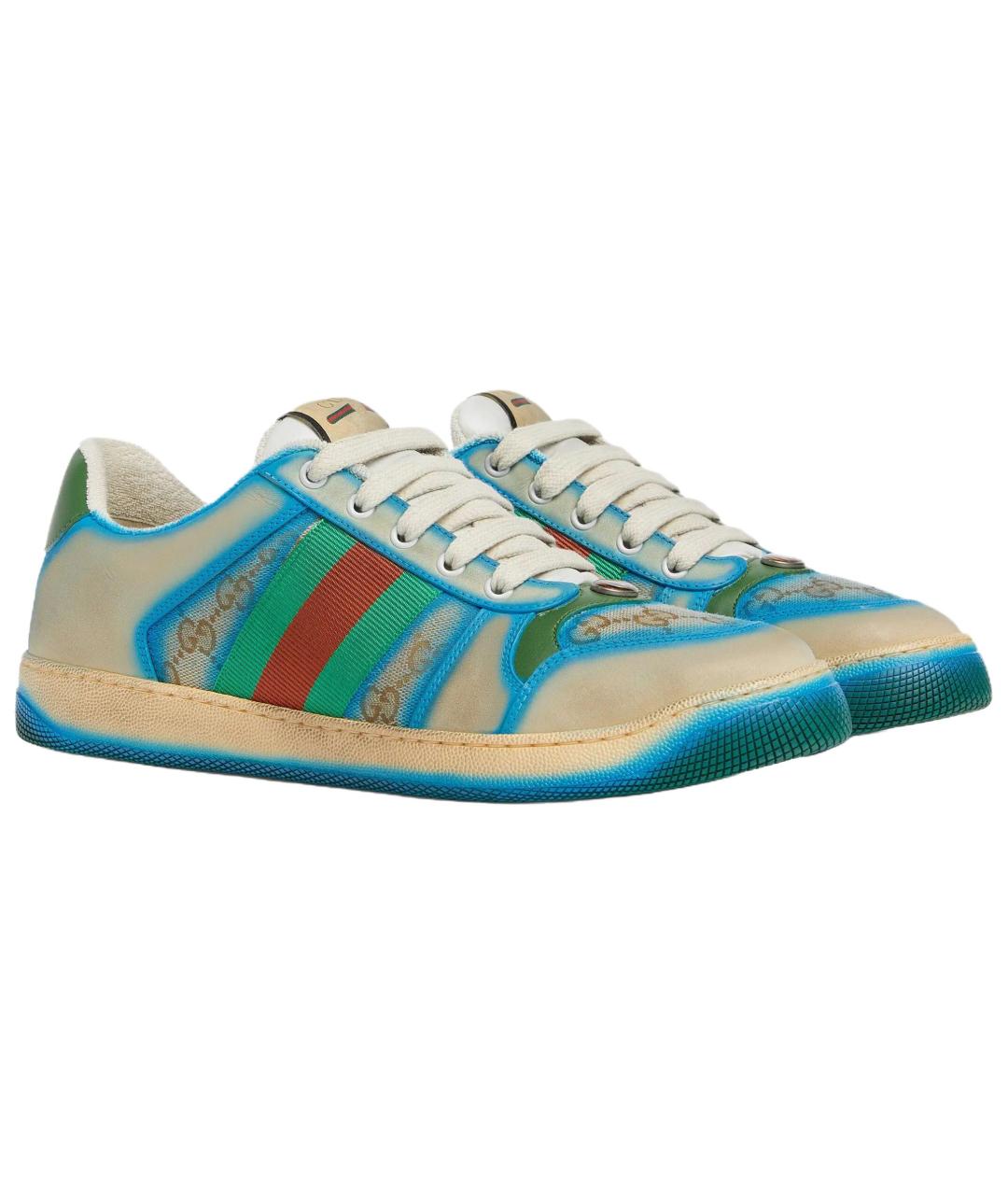 GUCCI Мульти кожаные низкие кроссовки / кеды, фото 3