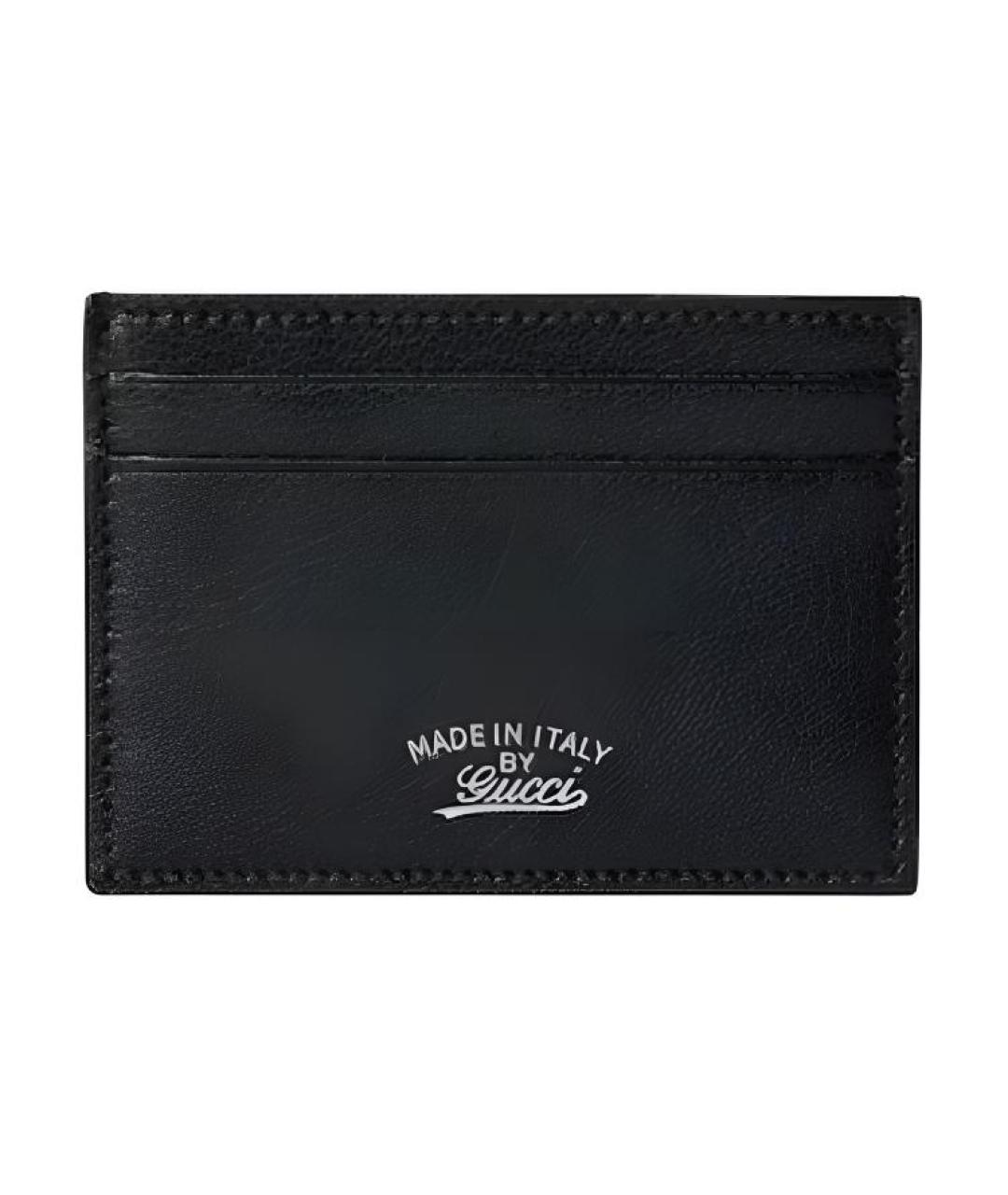 GUCCI Черный кожаный кардхолдер, фото 1