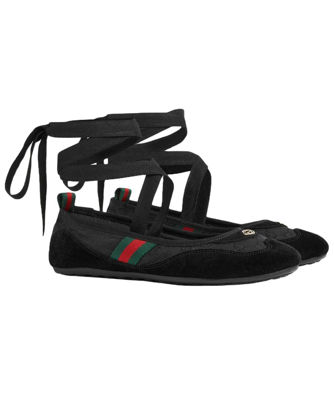 GUCCI Черные балетки, фото 3