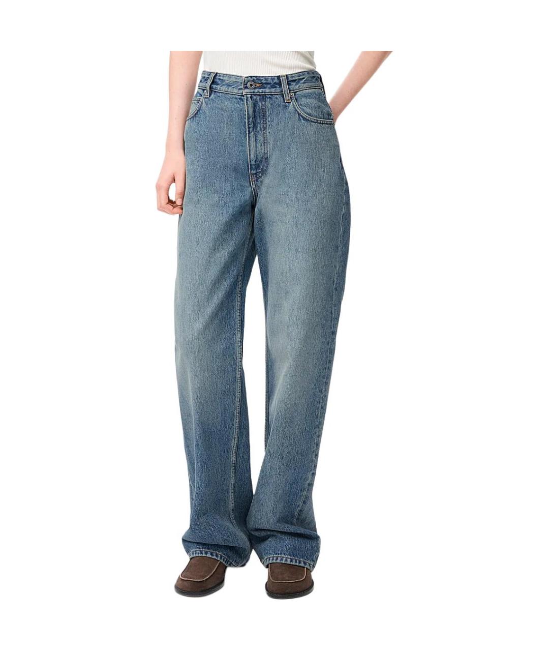 LOEWE Синие хлопковые прямые джинсы, фото 2