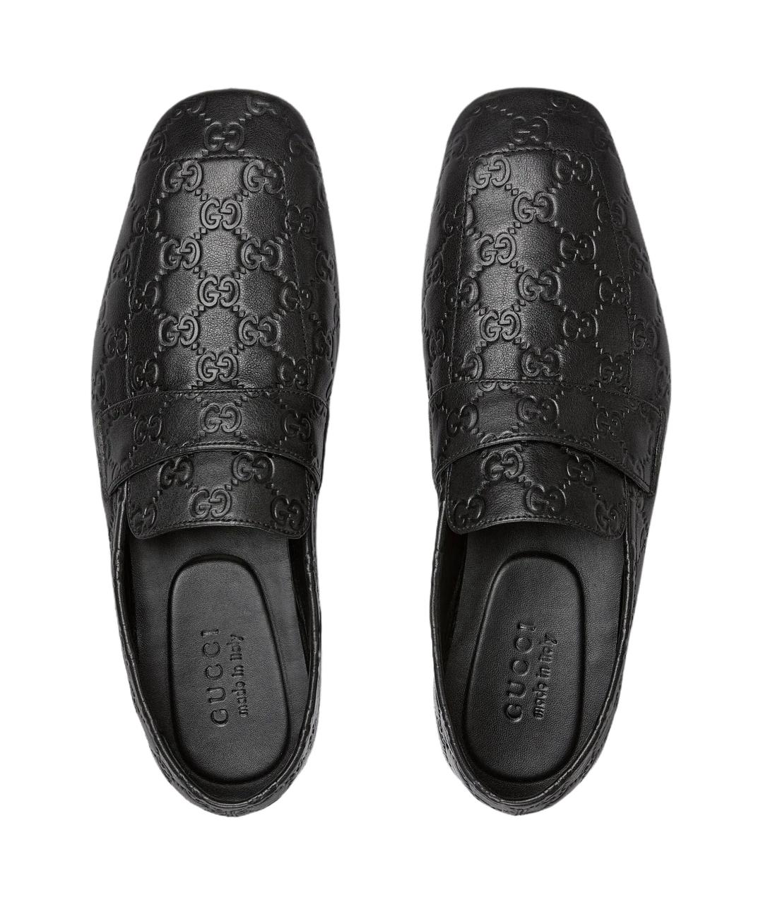 GUCCI Черные кожаные туфли, фото 4