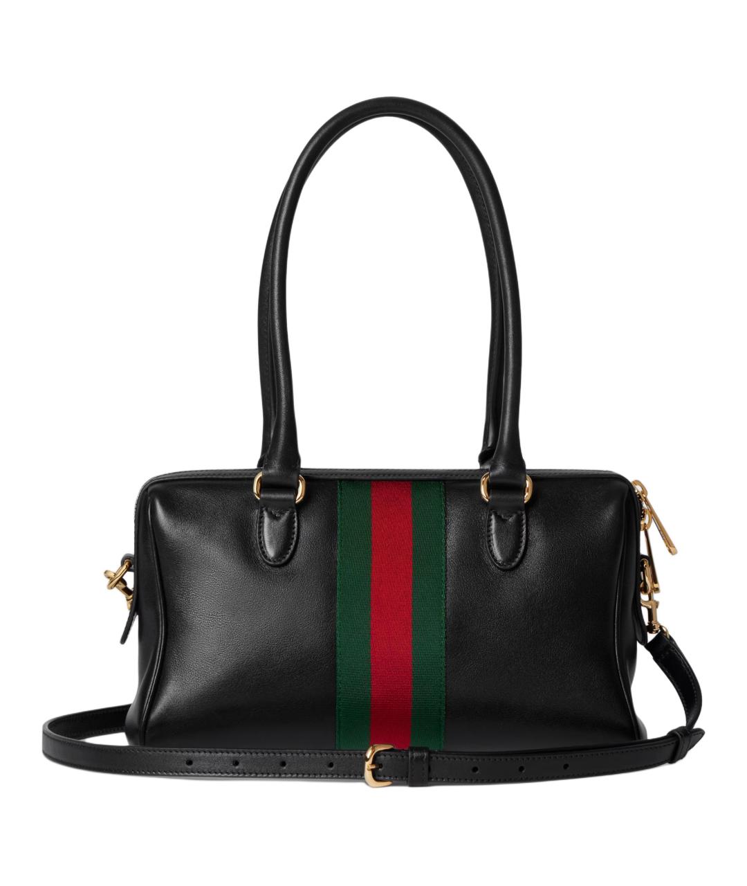 GUCCI Черная кожаная сумка через плечо, фото 3