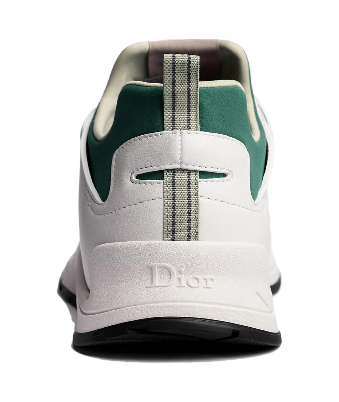 CHRISTIAN DIOR Белые кожаные низкие кроссовки / кеды, фото 3