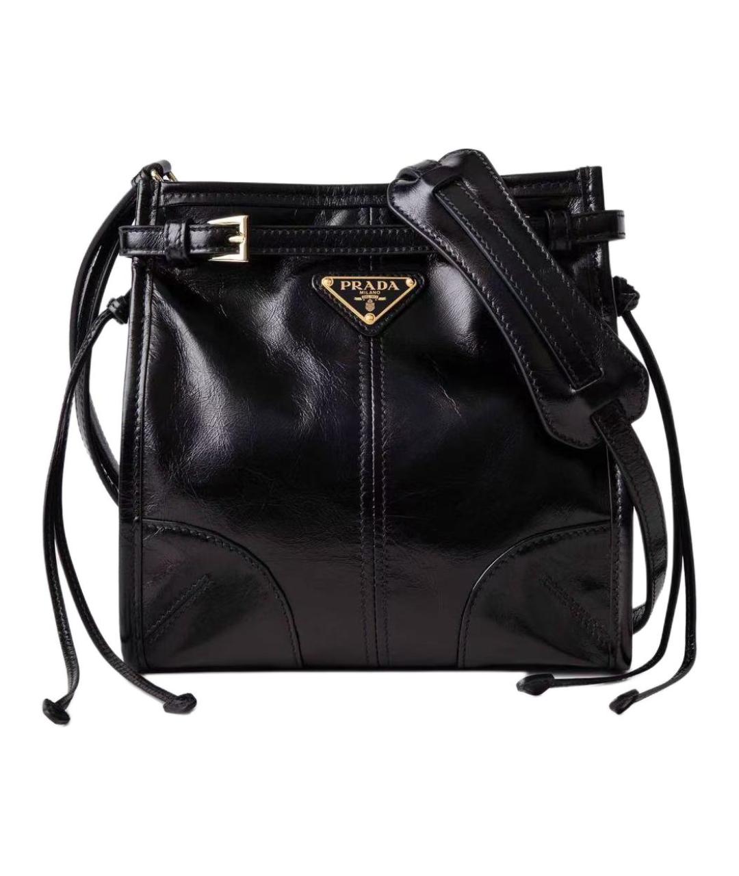 PRADA Черная кожаная сумка через плечо, фото 1