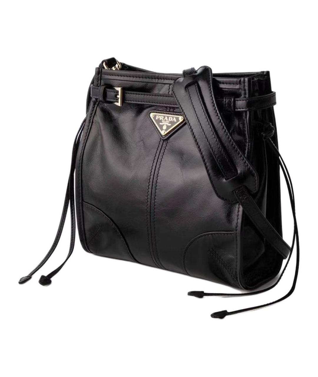PRADA Черная кожаная сумка через плечо, фото 2