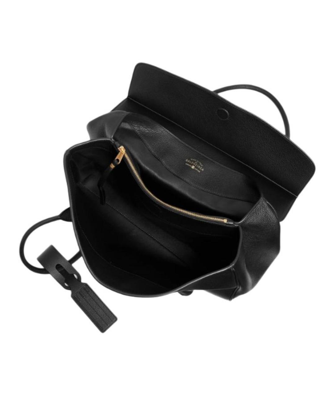 BALENCIAGA Черная кожаная сумка через плечо, фото 4