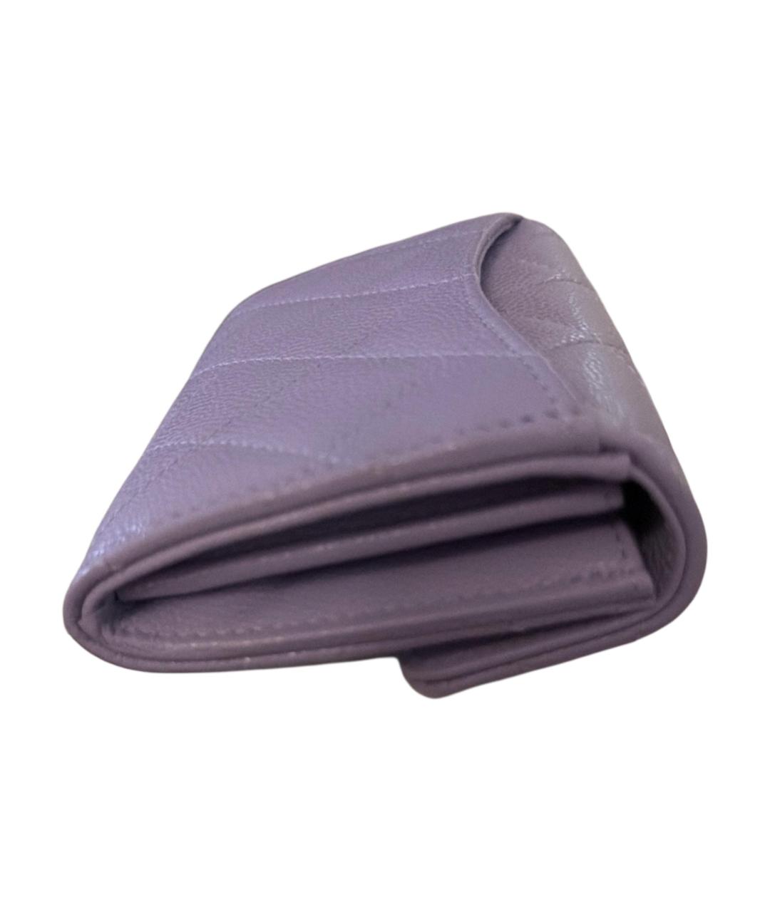 CHANEL Фиолетовый кожаный кардхолдер, фото 3