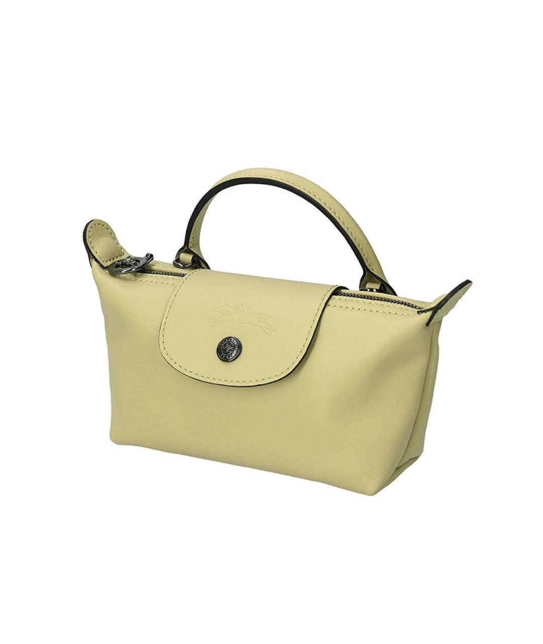 LONGCHAMP Желтая сумка с короткими ручками, фото 2