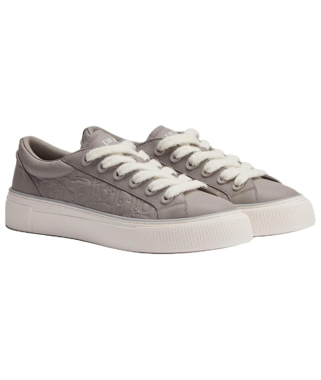 CHRISTIAN DIOR Серые низкие кроссовки / кеды, фото 3