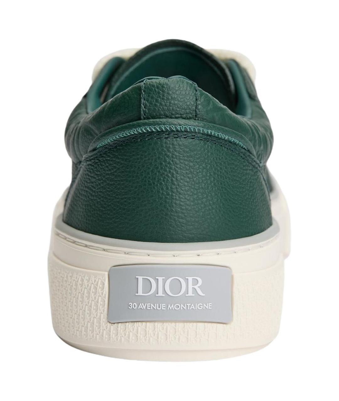 CHRISTIAN DIOR Зеленые кожаные низкие кроссовки / кеды, фото 5