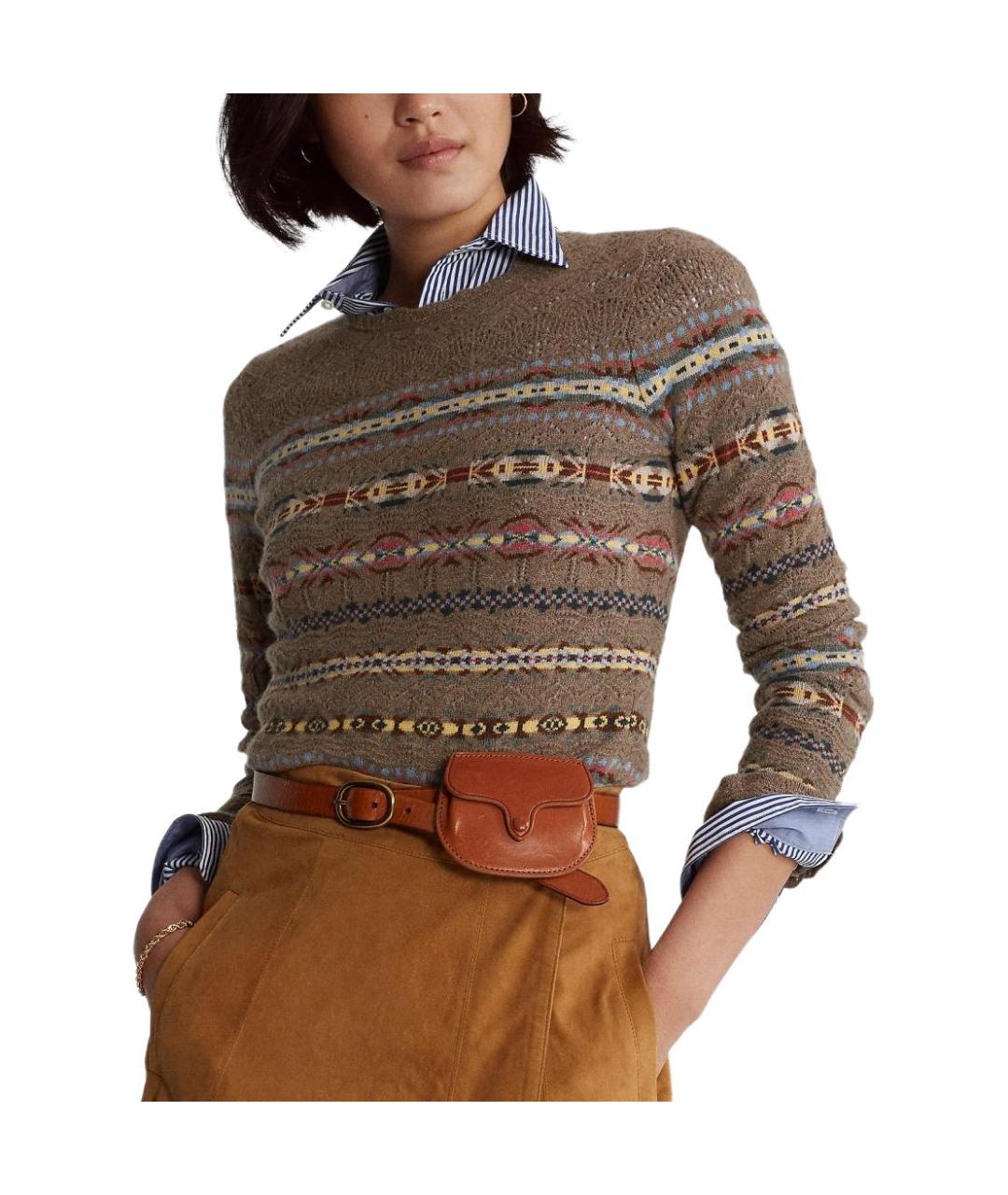 POLO RALPH LAUREN Коричневый джемпер / свитер, фото 5