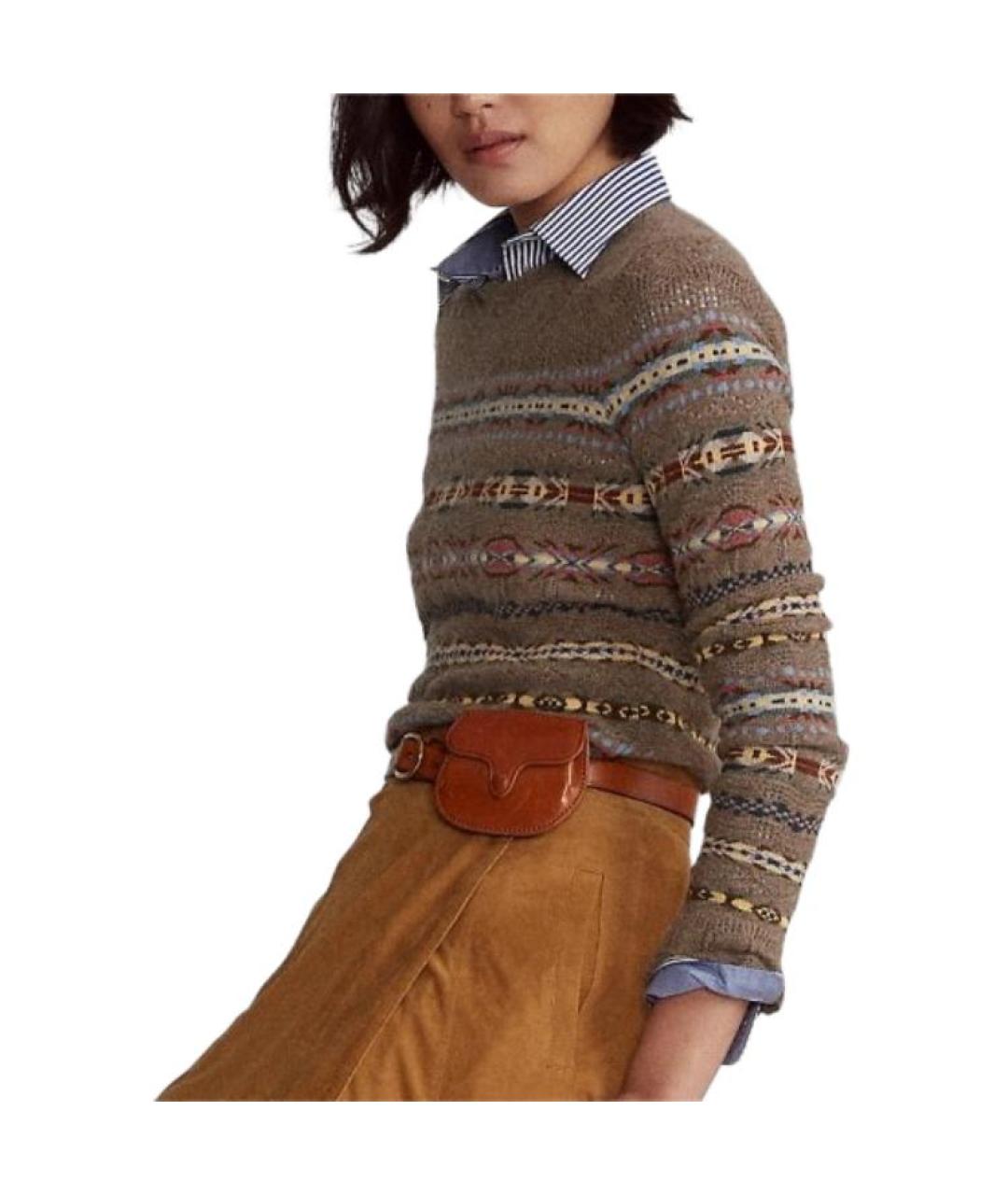 POLO RALPH LAUREN Коричневый джемпер / свитер, фото 2