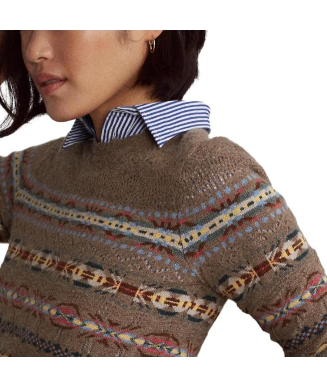 POLO RALPH LAUREN Коричневый джемпер / свитер, фото 4