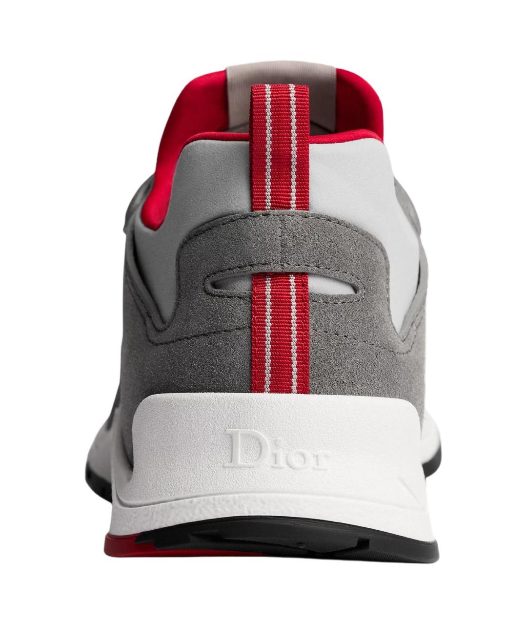 CHRISTIAN DIOR Серые замшевые низкие кроссовки / кеды, фото 3