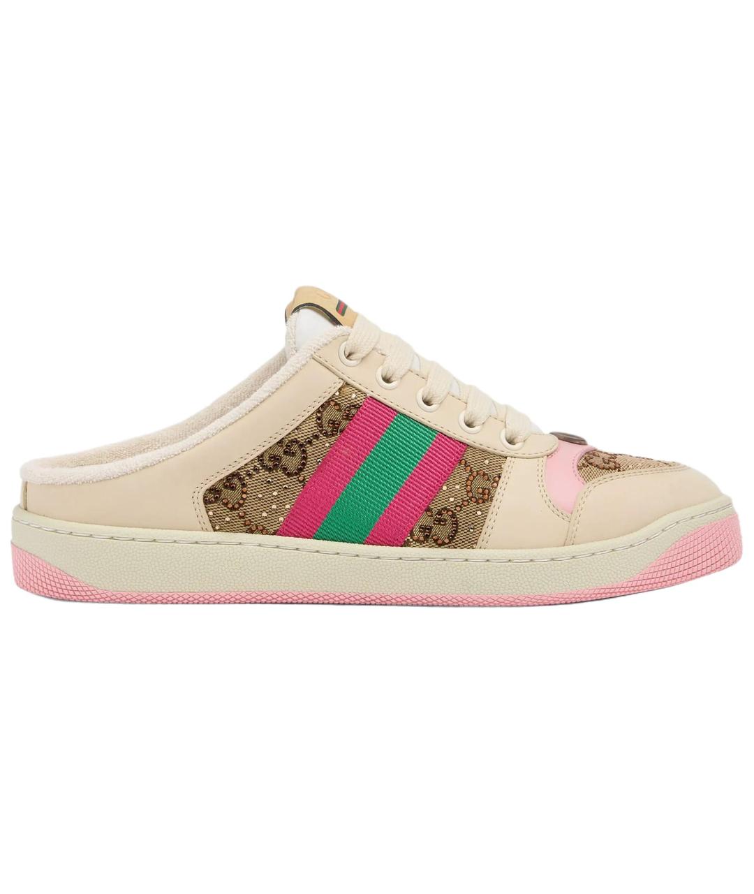 GUCCI Бежевые мюли, фото 1