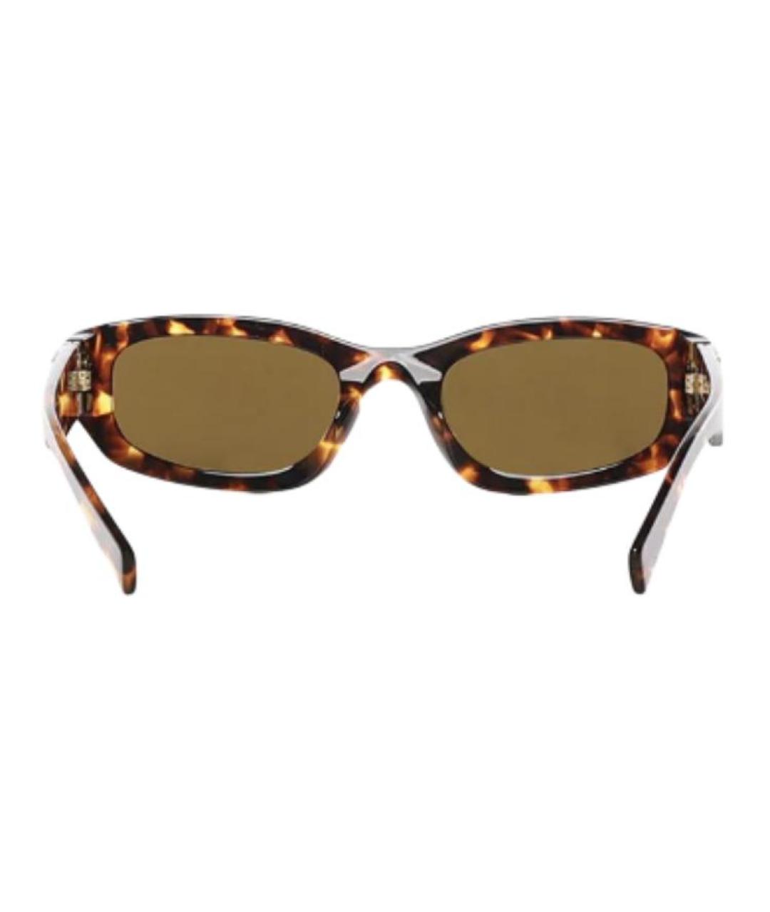 MIU MIU Коричневые пластиковые солнцезащитные очки, фото 3