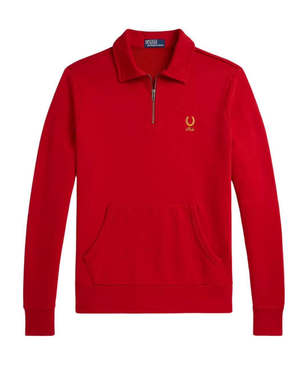 POLO RALPH LAUREN Красное хлопковое поло с длинным рукавом, фото 1