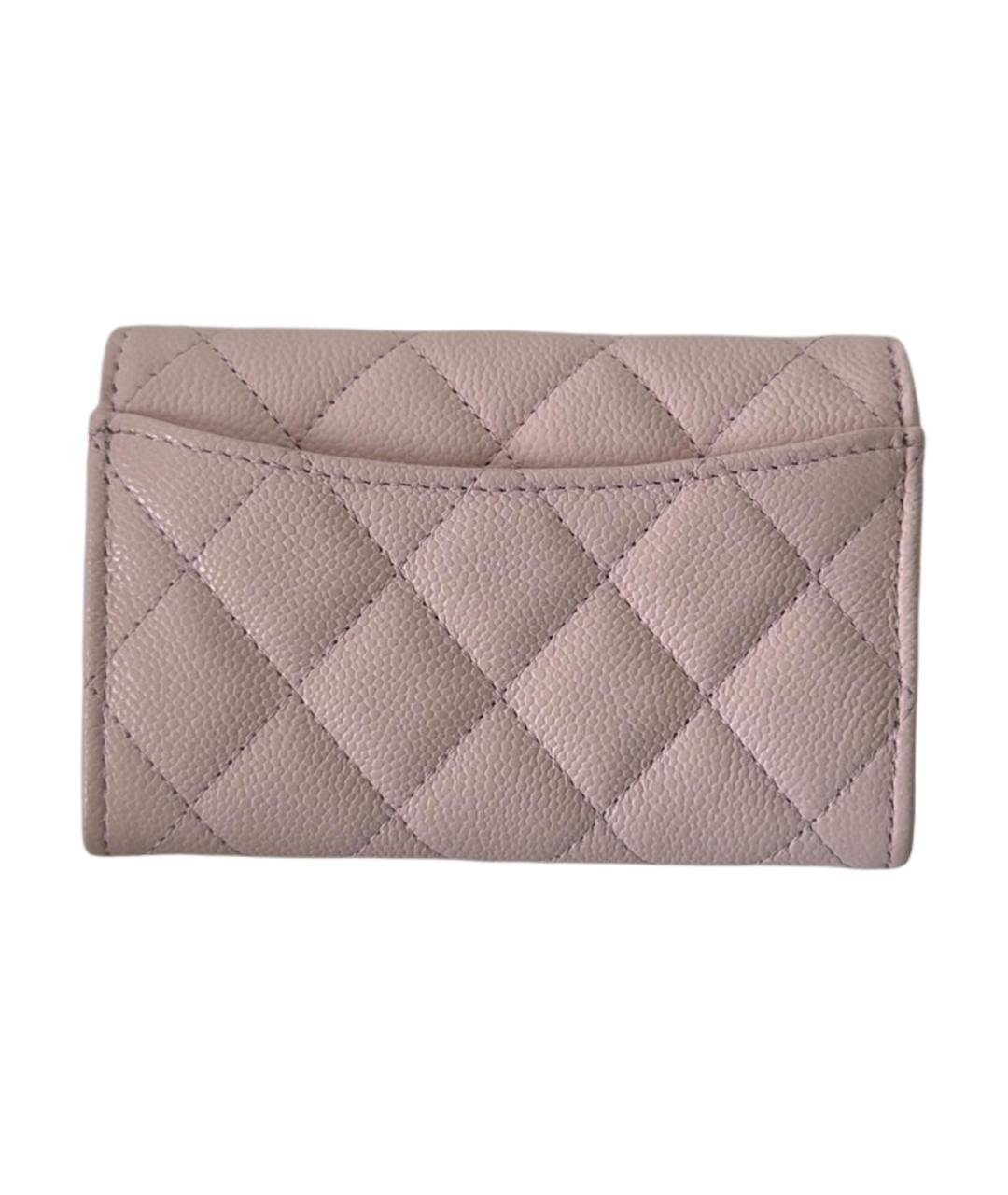 CHANEL Розовый кожаный кардхолдер, фото 2
