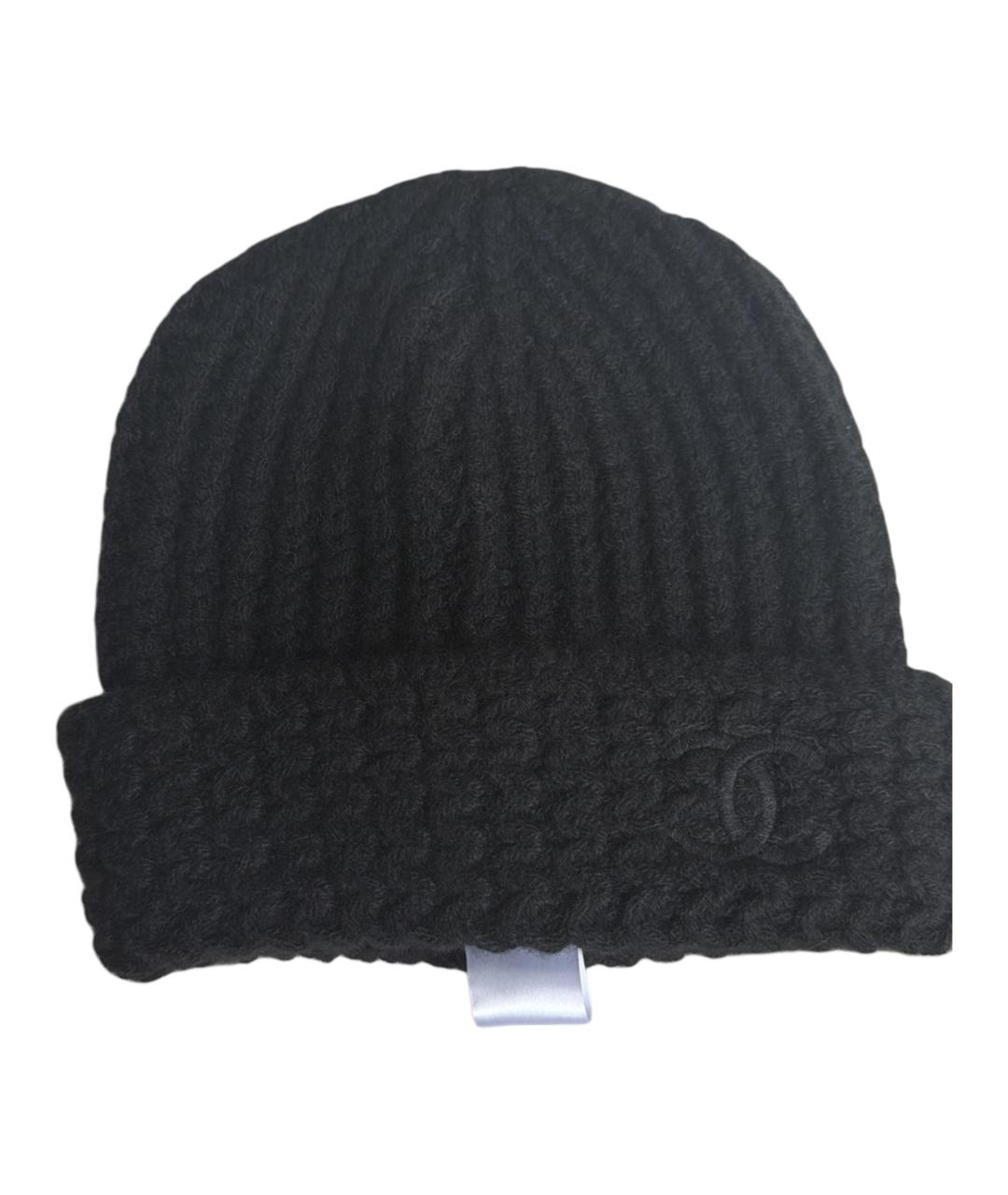 CHANEL Черная шапка, фото 1