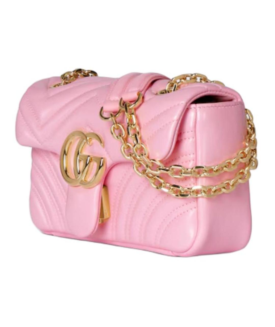 GUCCI Розовая кожаная сумка через плечо, фото 2