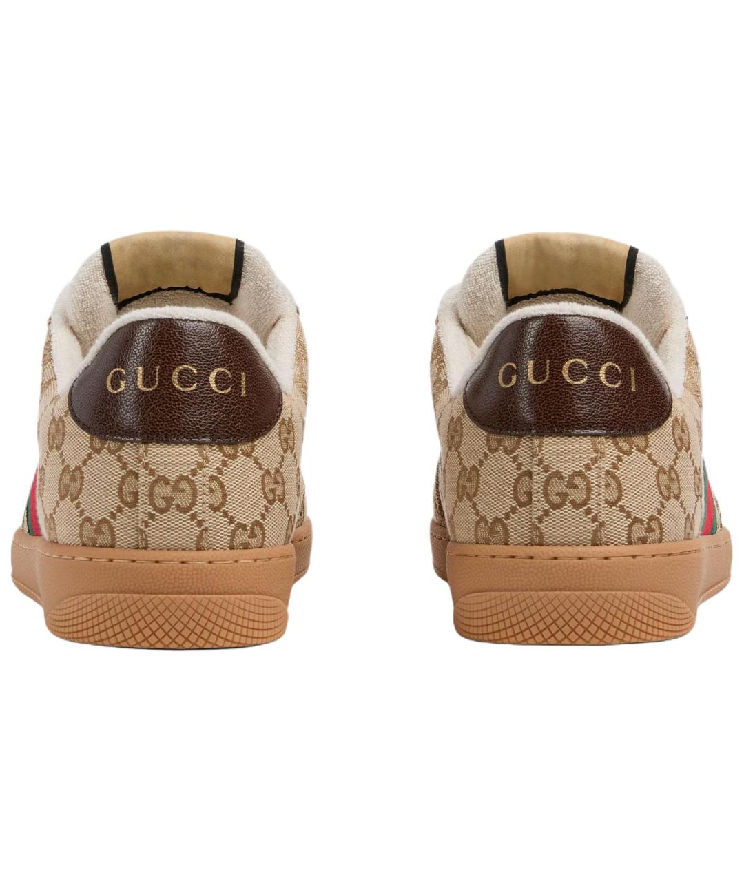 GUCCI Коричневые низкие кроссовки / кеды, фото 5