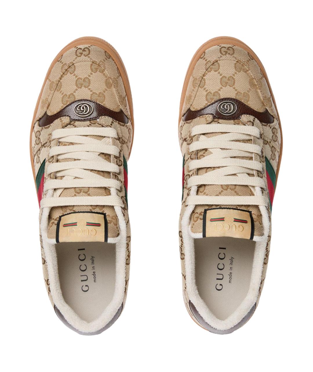 GUCCI Коричневые низкие кроссовки / кеды, фото 4