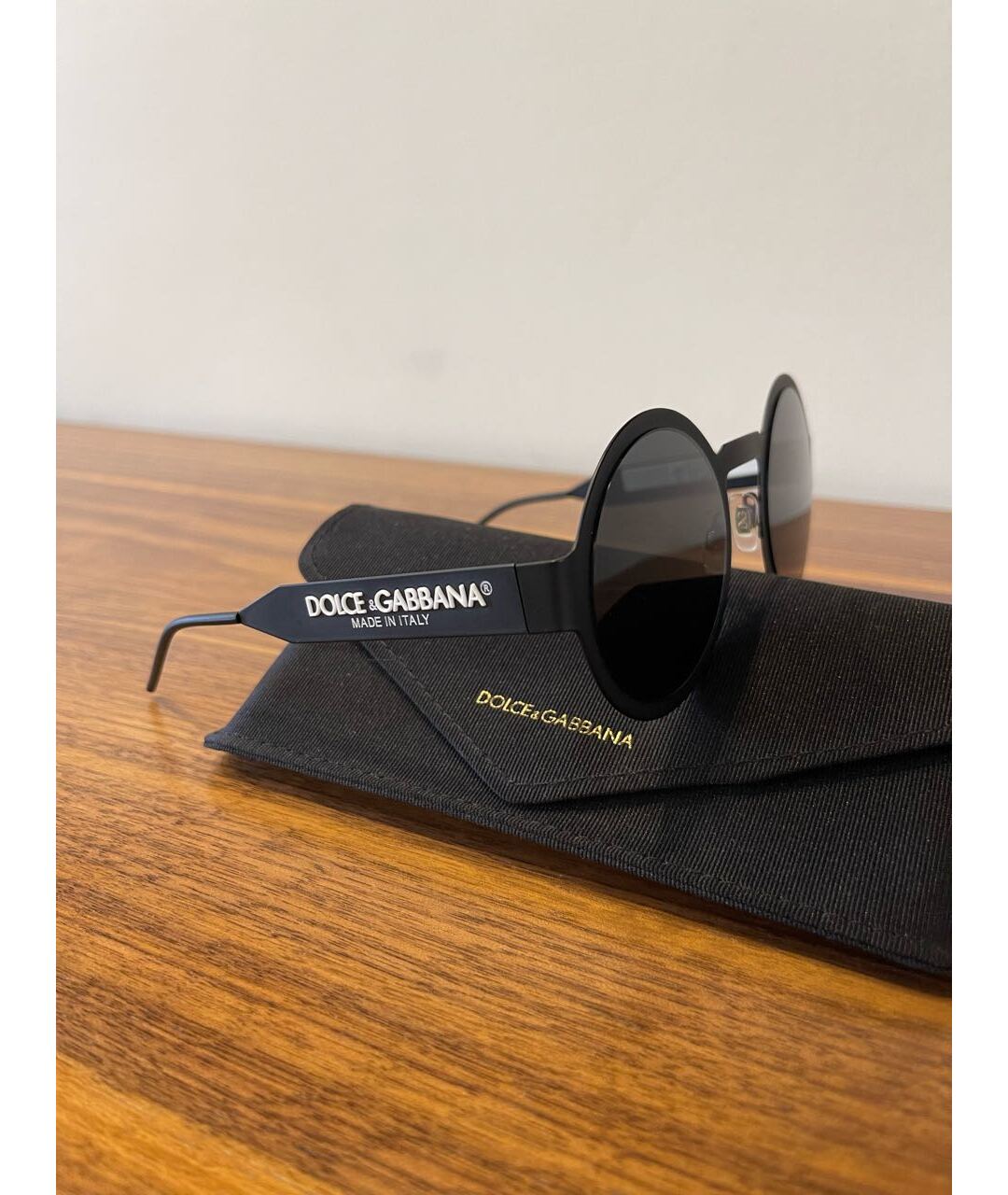 DOLCE&GABBANA Черные металлические солнцезащитные очки, фото 2