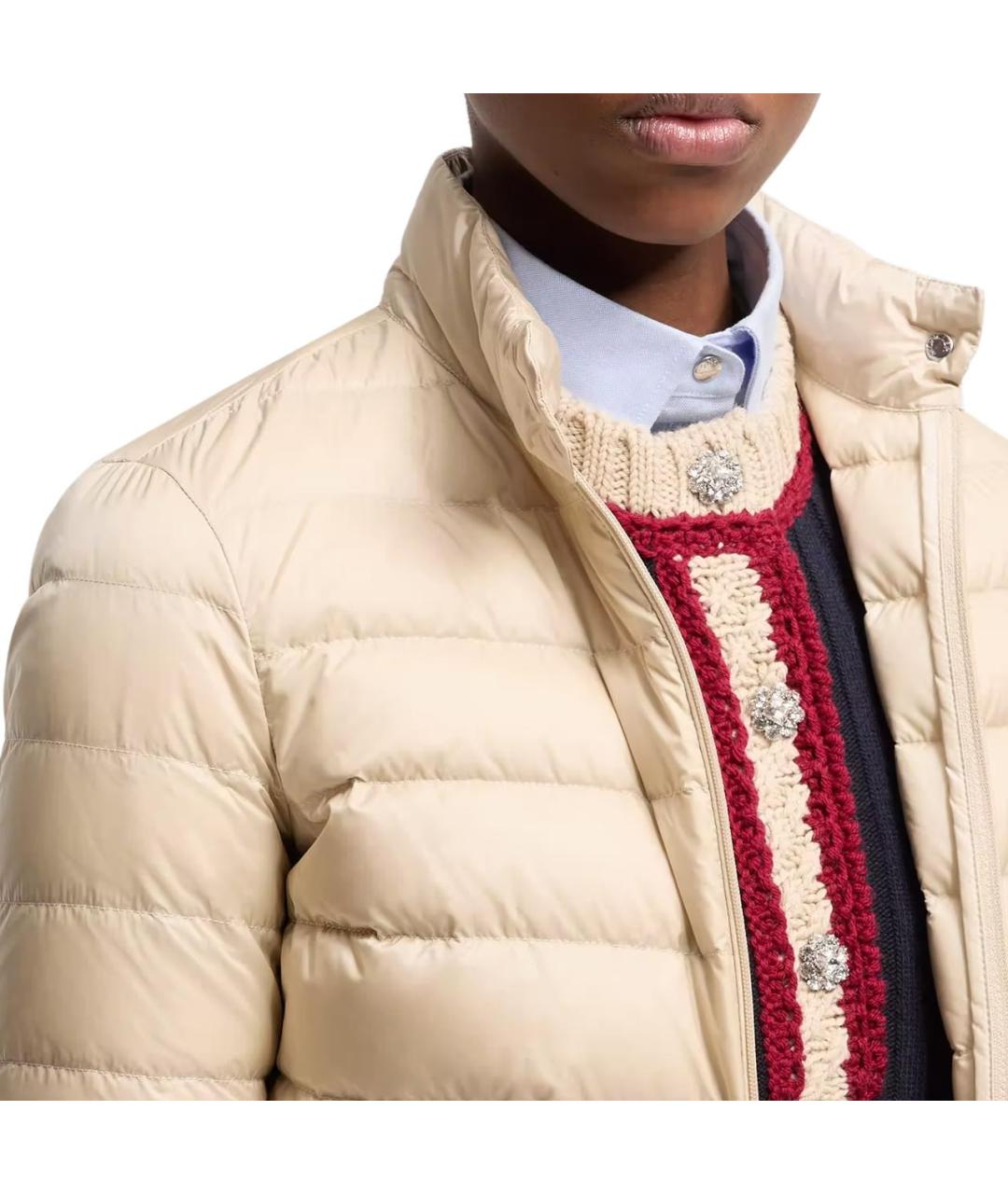 MONCLER Бежевый пуховик, фото 3
