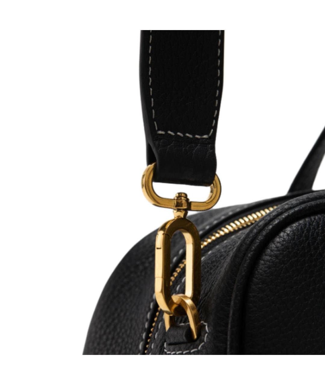 SONGMONT Черная кожаная сумка через плечо, фото 2