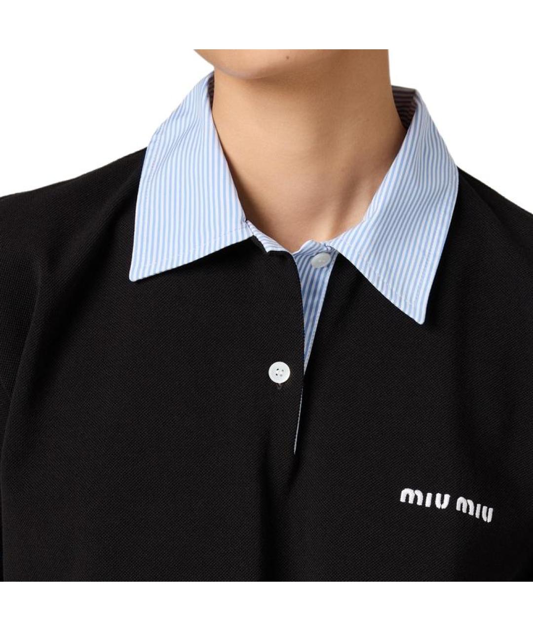 MIU MIU Черная футболка, фото 5