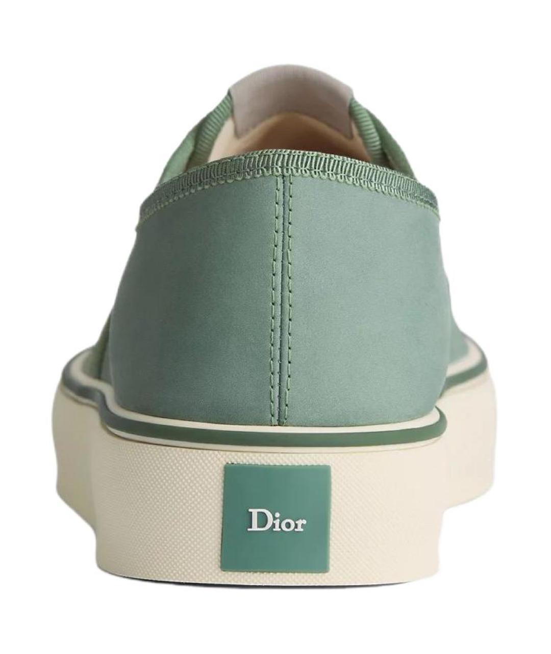 CHRISTIAN DIOR Салатовые кожаные низкие кроссовки / кеды, фото 4
