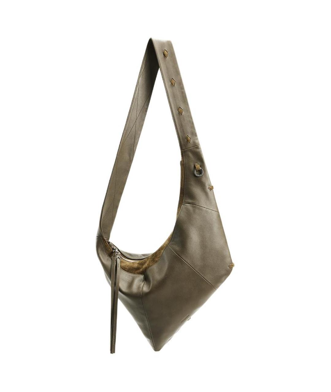 SONGMONT Хаки замшевая сумка через плечо, фото 1