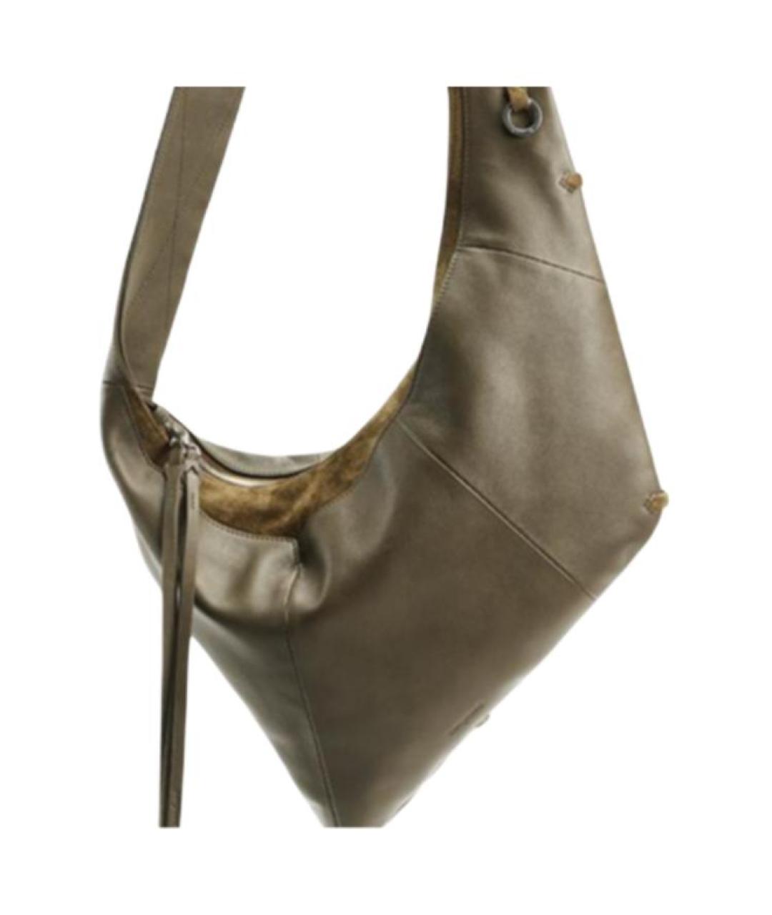 SONGMONT Хаки замшевая сумка через плечо, фото 4