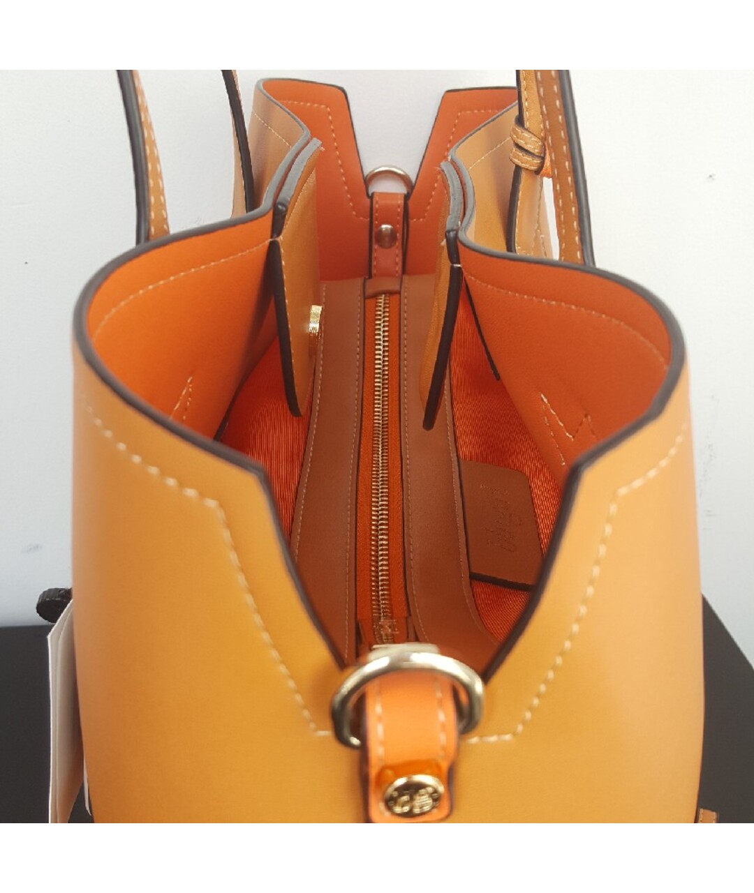 BLUGIRL Оранжевая сумка тоут из искусственной кожи, фото 8