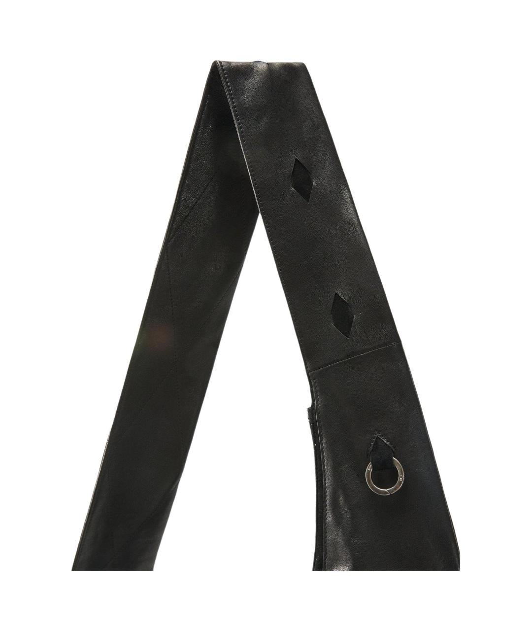 SONGMONT Черная кожаная сумка через плечо, фото 5