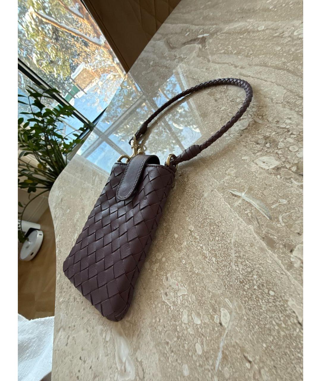 BOTTEGA VENETA Фиолетовый кожаный кардхолдер, фото 2