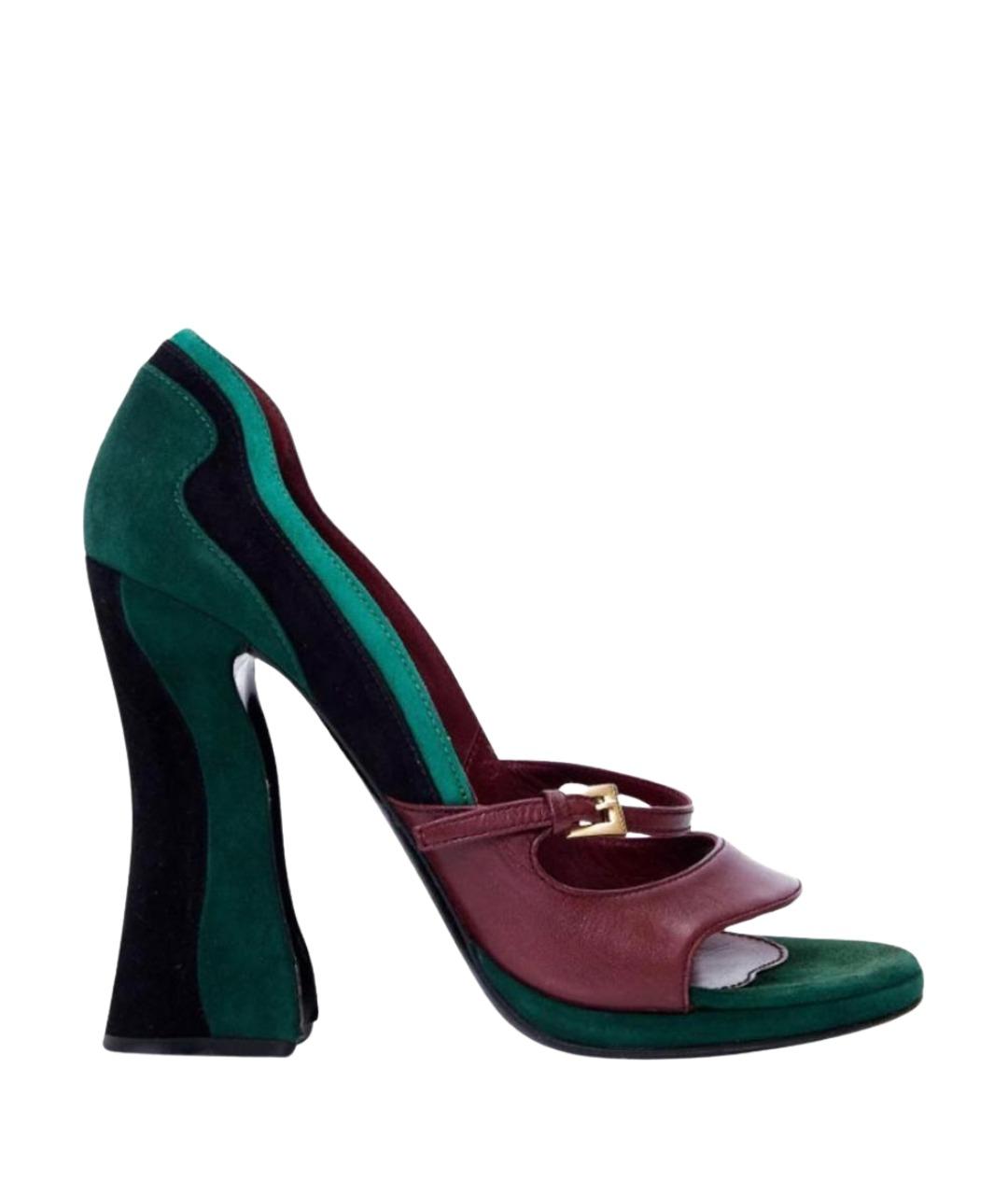 PRADA Мульти замшевые туфли, фото 1