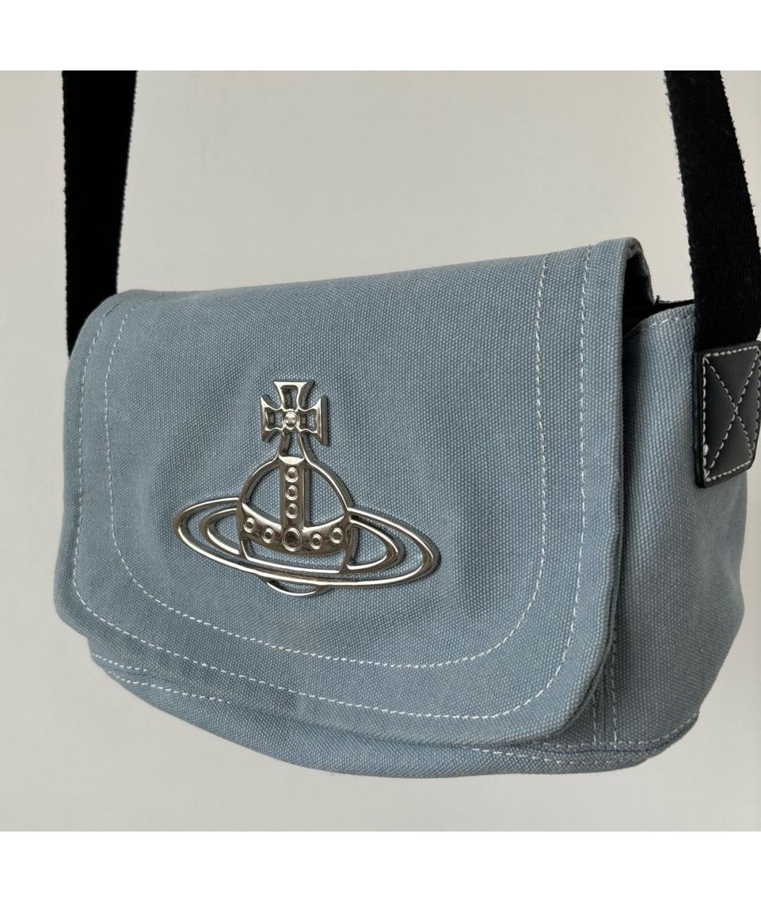 VIVIENNE WESTWOOD Голубая деним сумка на плечо, фото 2