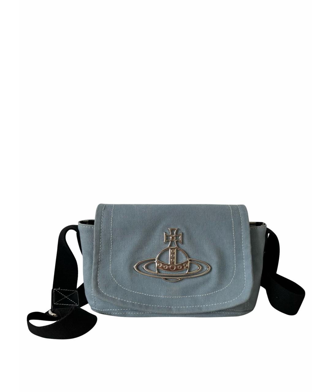 VIVIENNE WESTWOOD Голубая деним сумка на плечо, фото 1