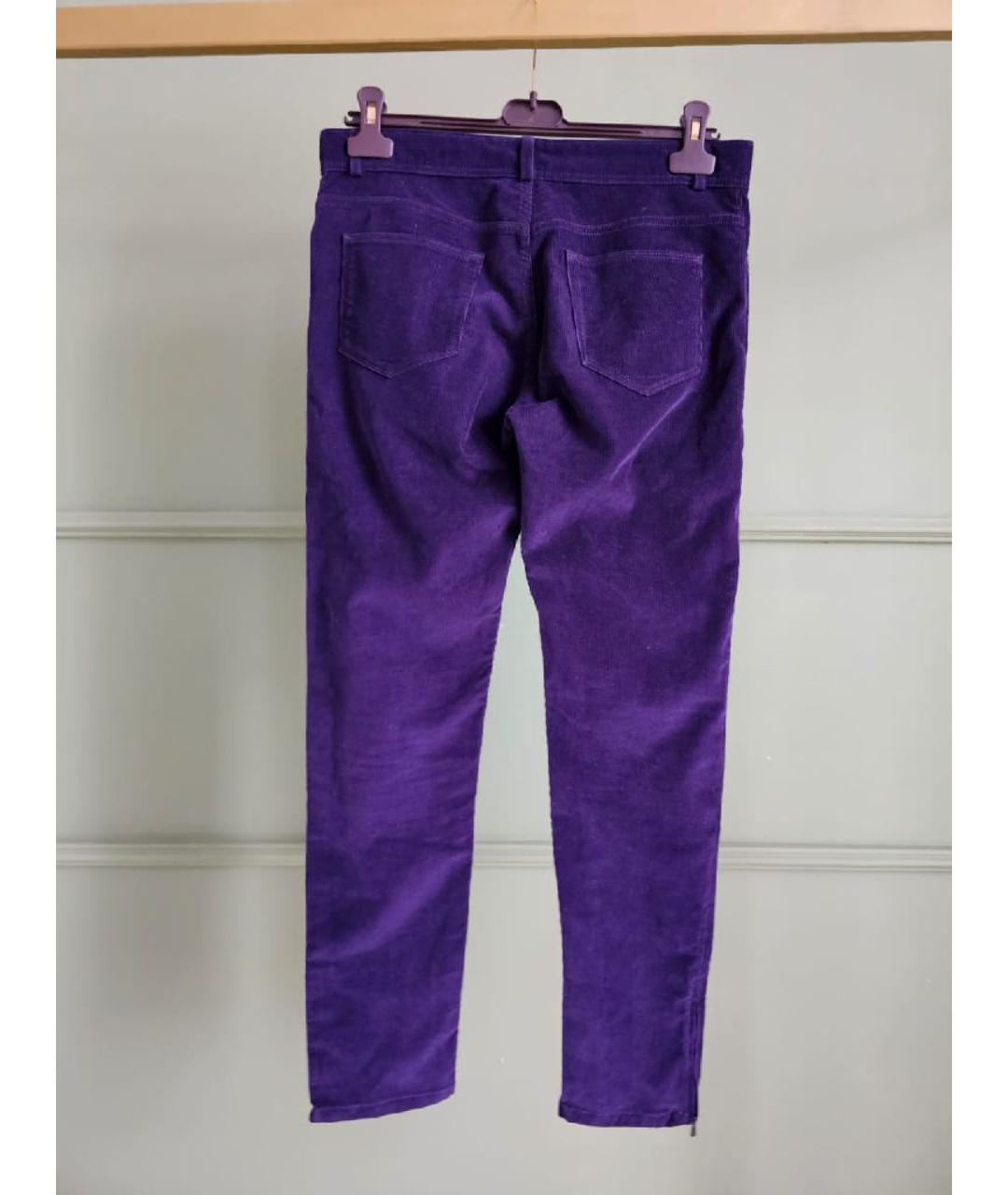 LORO PIANA Фиолетовые брюки узкие, фото 2