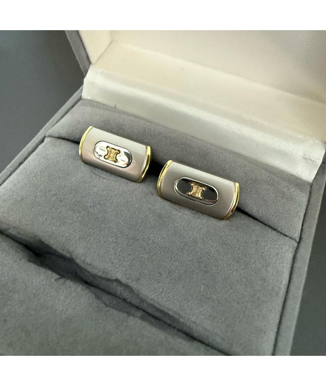 CELINE Серебряные металлические запонки, фото 2