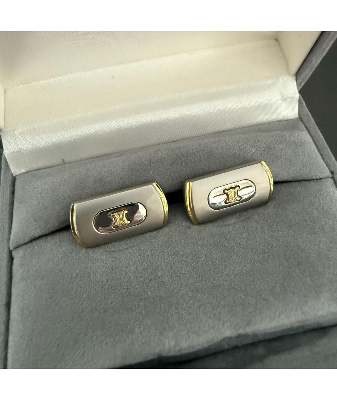 CELINE Серебряные металлические запонки, фото 3