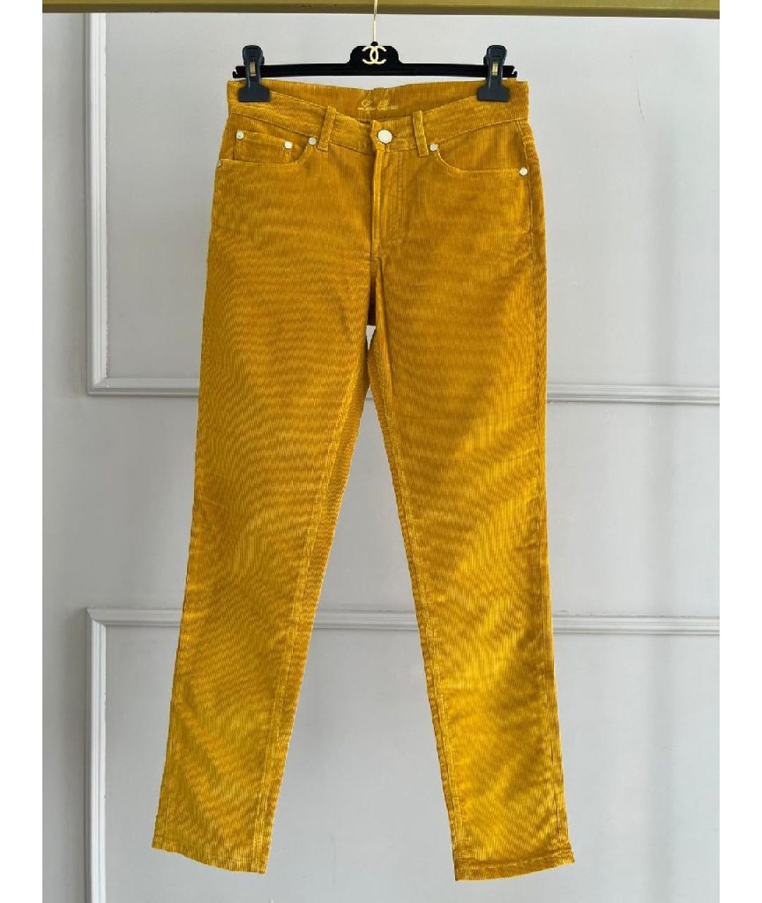 LORO PIANA Желтые брюки узкие, фото 8