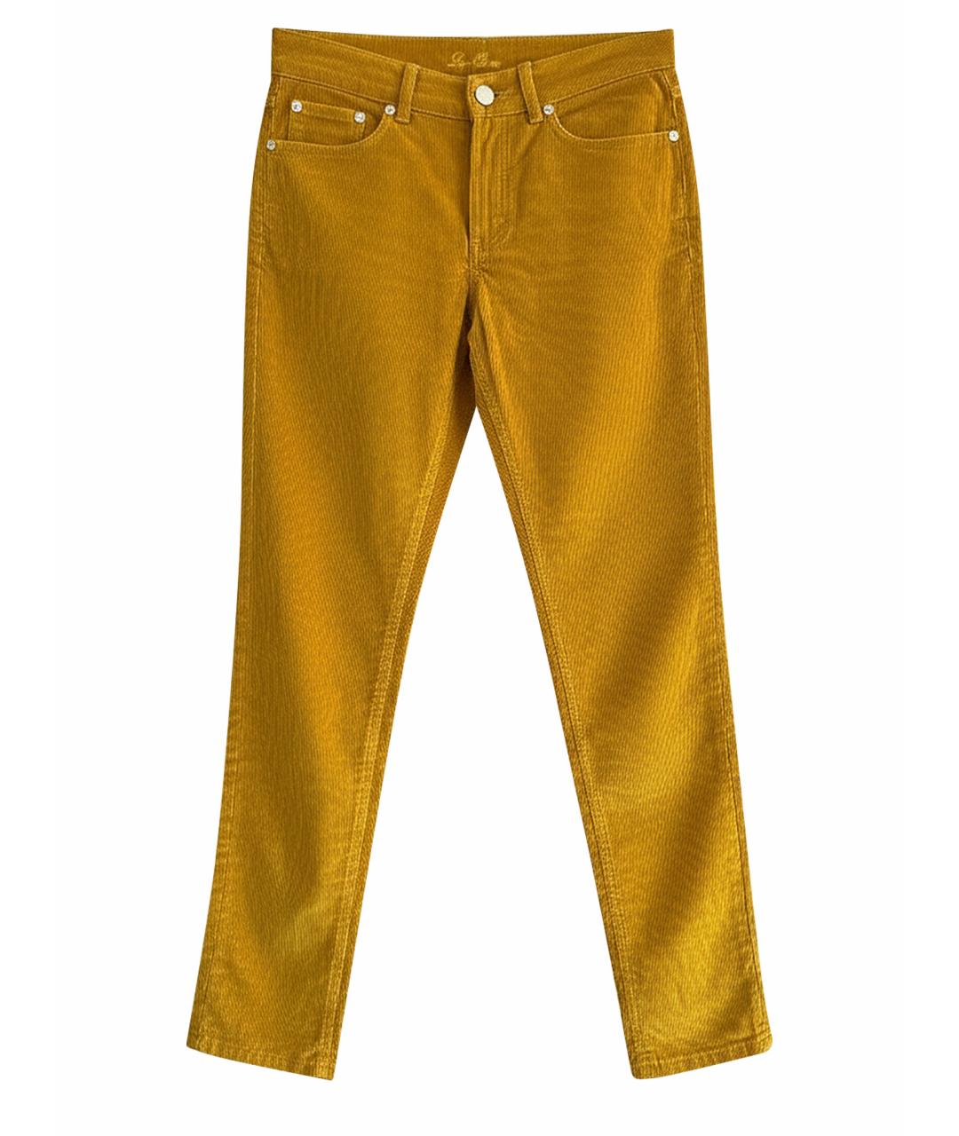 LORO PIANA Желтые брюки узкие, фото 1